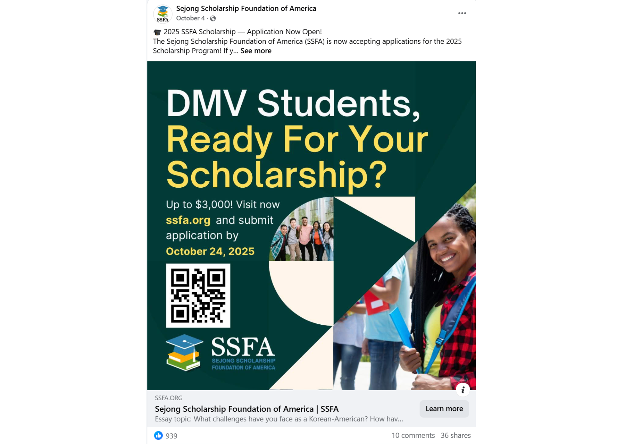SSFA Social Media Campaign