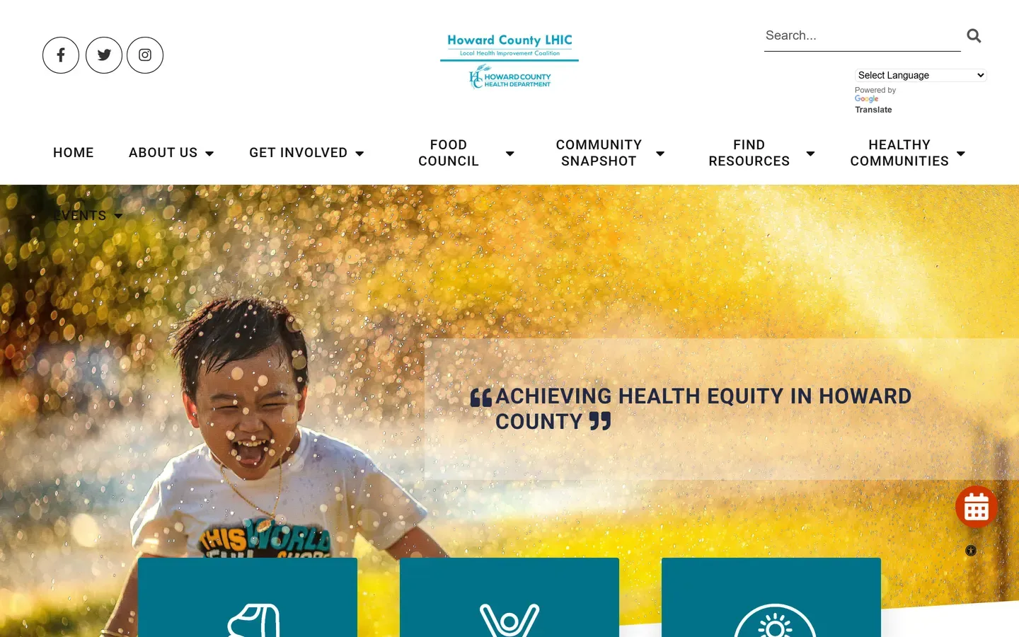 Howard County LHIC 웹사이트 화면